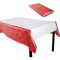 Christmas Plastic Tablecloths, Xmas Tree Table Covering for Holiday Decor (4.5 x 9 Ft, 3 Pack)